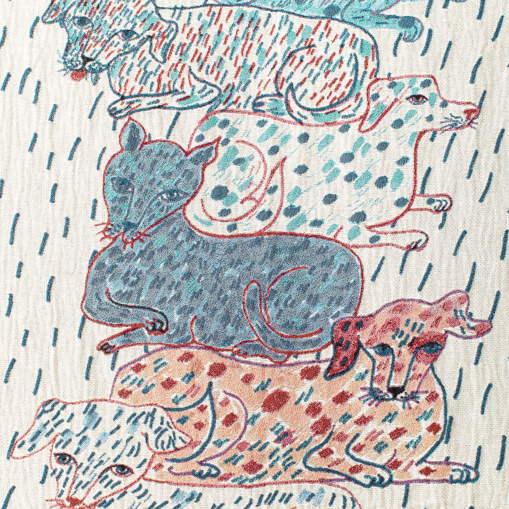 Sprinkled Dogs and Cats Totem Blanket-Olivia Wendel