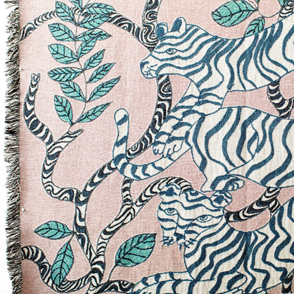 Lavender Tigers Blanket-Olivia Wendel