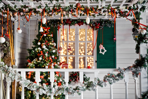 front porch christmas decorations