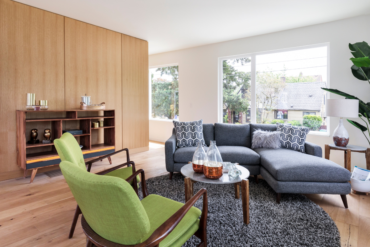 Mid century modern great room discount