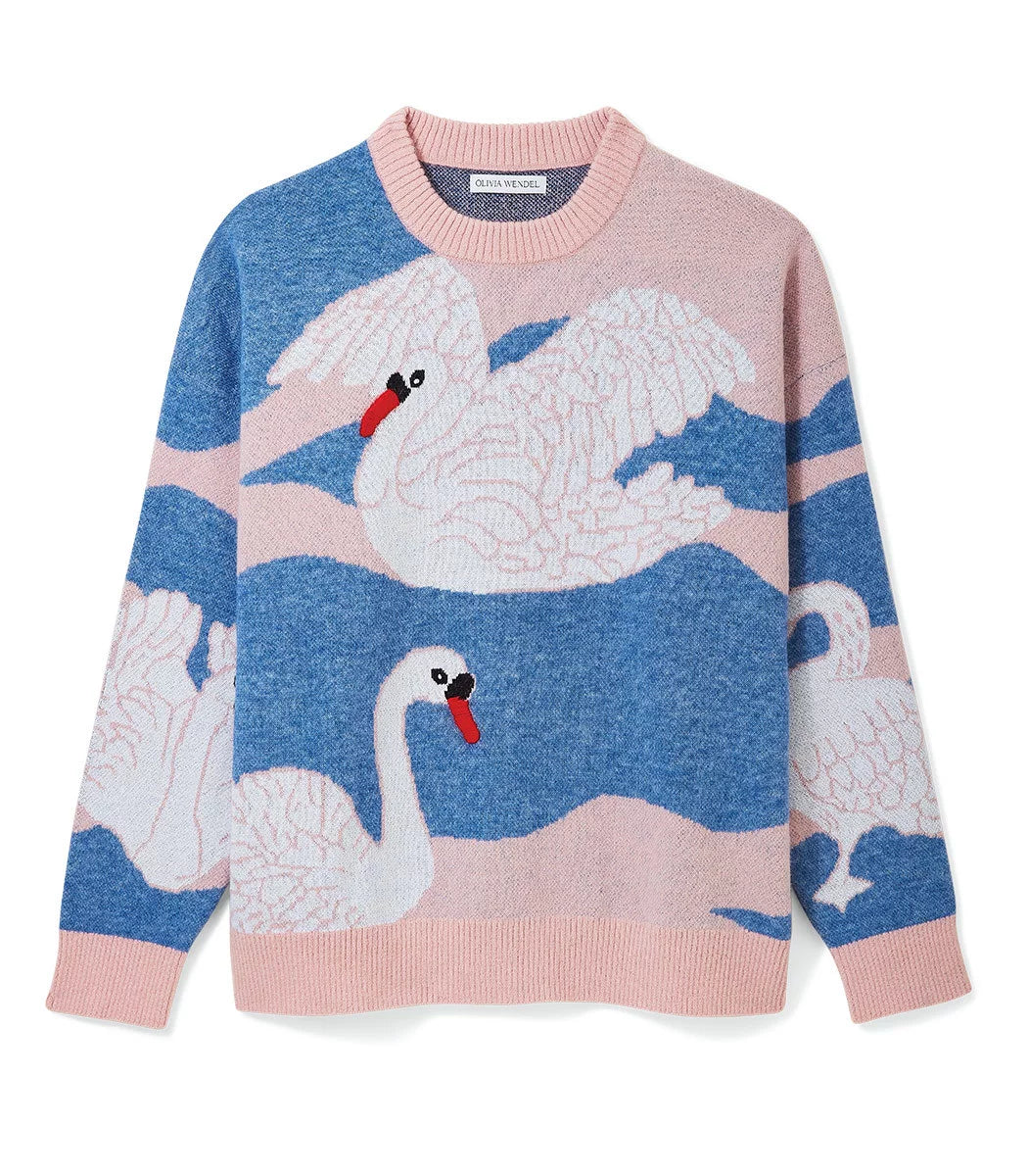 Swan Sweater – Olivia Wendel Swan Sweater – Olivia Wendel