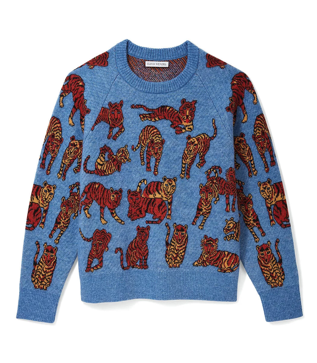 Playful Tiger Sweater – Olivia Wendel Playful Tiger Sweater – Olivia Wendel