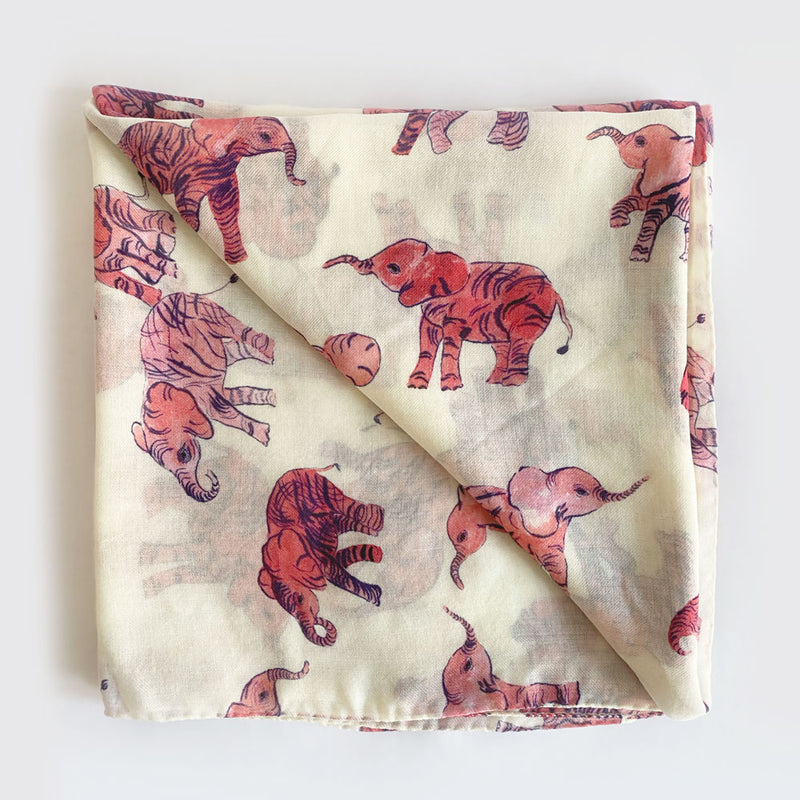 Pink Elephant Scarf