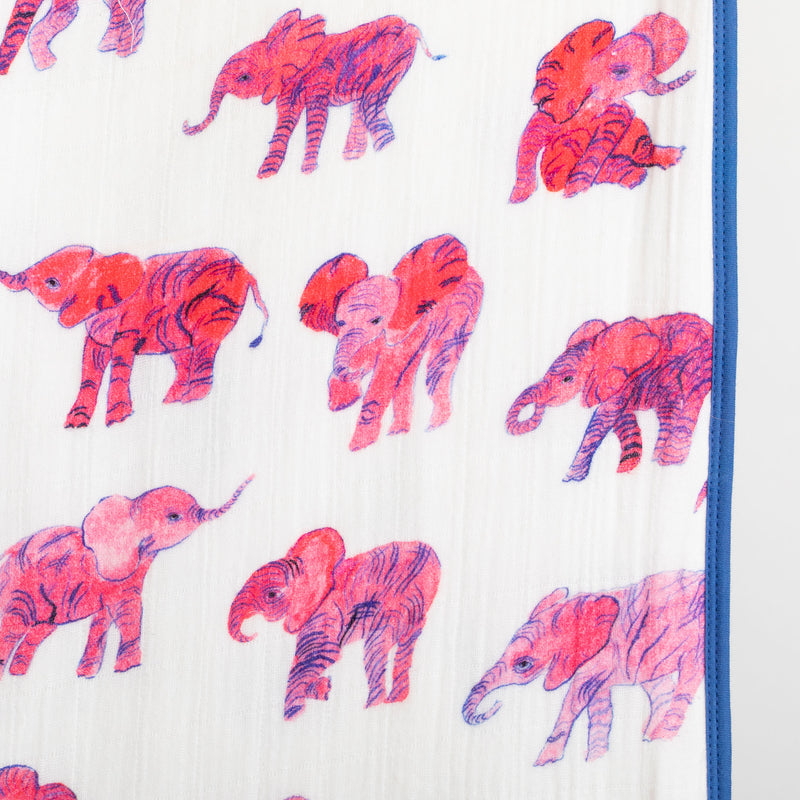 Elephants Hippos and Tapirs Baby Quilt