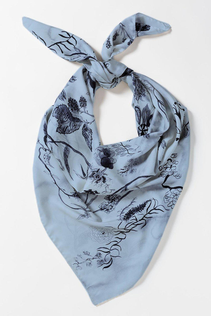 Blue Bloom Scarf-Olivia Wendel