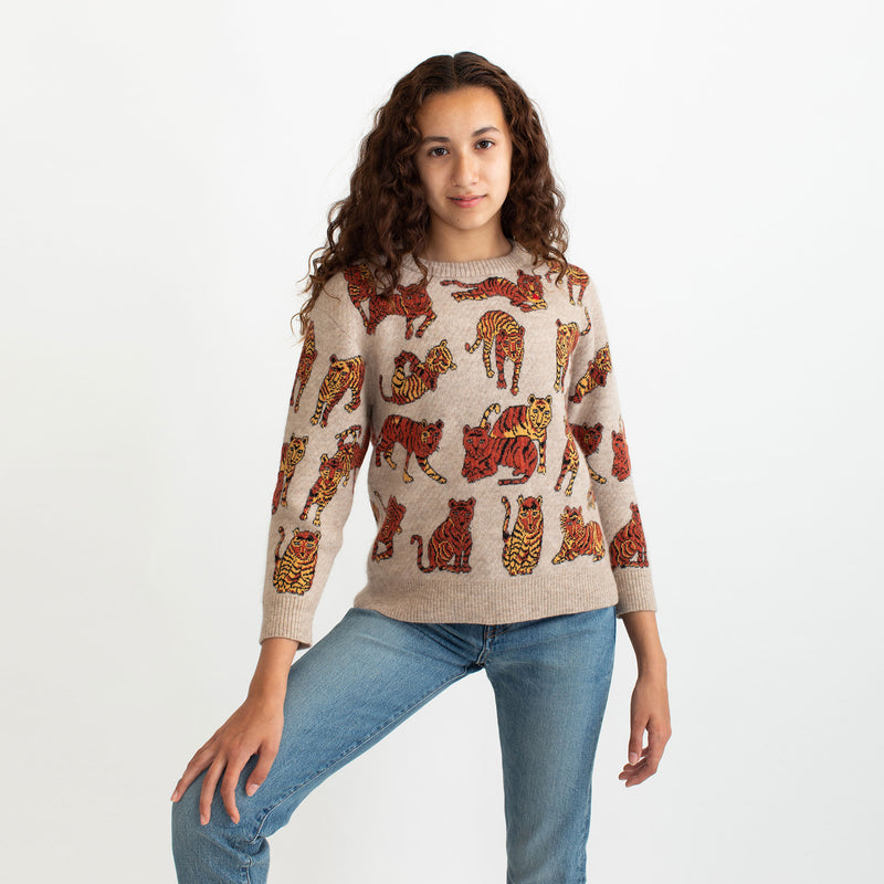 Children's Playful Tiger Sweater