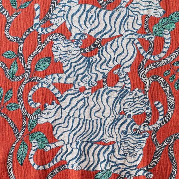Red Tigers Blanket-Olivia Wendel