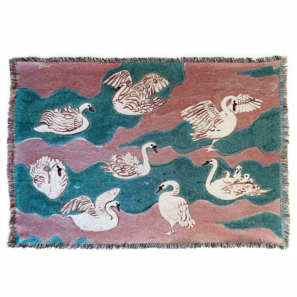 Peaceful Swans Blanket