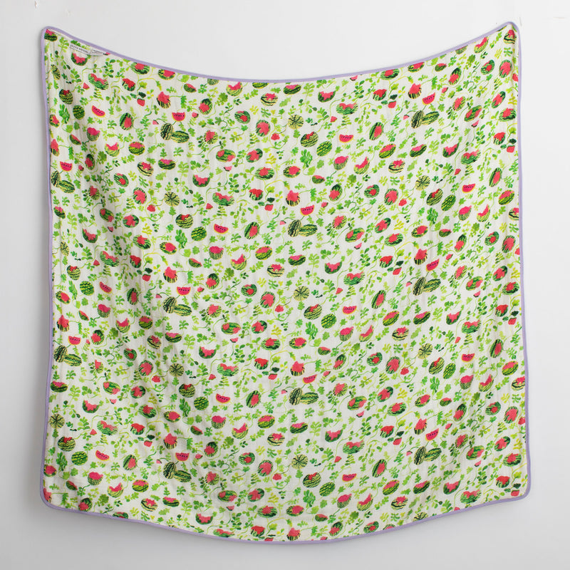 Lemur Watermelon Baby Quilt